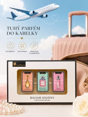 Luxelux sada tuhých parfémů do kabelky na palubu letadla (3 ks)