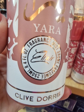 CLIVE DORRIS tělová mlha inspirováno Lattafa Yara Elixir 250 ml