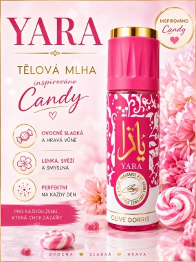 CLIVE DORRIS tělová mlha inspirováno Lattafa Yara Candy 250 ml