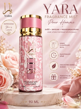 Parfémovaná voda tělová mlha inspirováno Lattafa Yara Elixir 90 ml