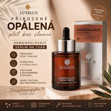 Luxelux samoopalovací sérum na obličej 50 ml