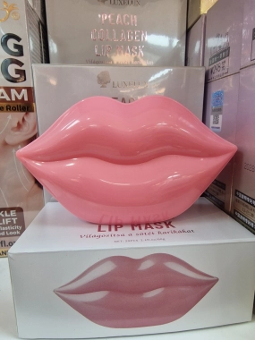 LUXELUX Peach Collagen Lip Mask kolagenová maska ​​na rty s broskví (20 ks)