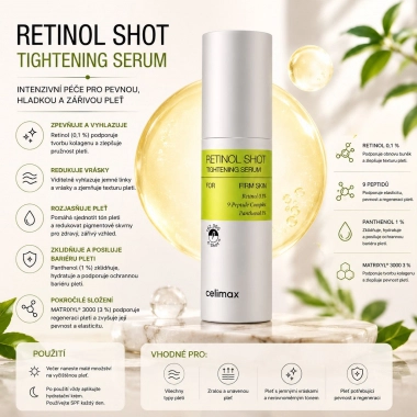 Celimax Retinol Shot Tightening Serum zpevňující sérum s retinolem 30 ml