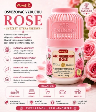 Wokali Air Freshener Rose tuhý gelový osvěžovač vzduchu 250 g