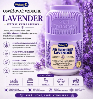 Wokali Air Freshener Lavender gelový osvěžovač vzduchu 250 g