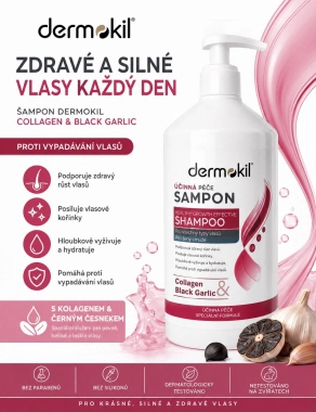 Dermokil Healthy Growth Effective Shampoo šampon s extraktem z černého česneku 1000 ml