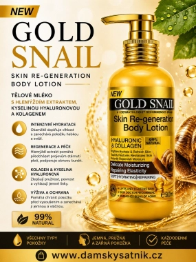 Gold Snail Skin Re-generation Body Lotion tělové mléko s hlemýždím extraktem 500 ml