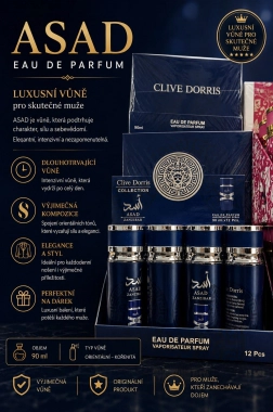 CLIVE DORRIS pánská tělová mlha inspirováno LATTAFA Asad Zanzibar 90 ml