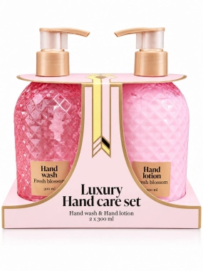 Elegantní dárková sada o péči o ruce s jemnou vůní Fresh Blossom 2x 300 ml