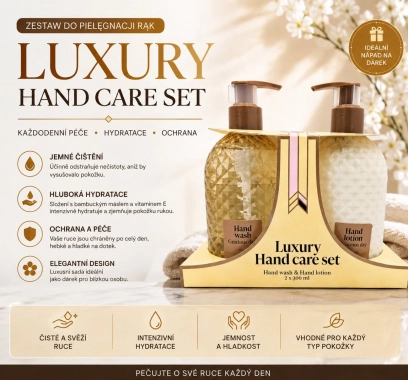 Elegantní dárková sada o péči o ruce s jemnou vůní Gracious Lily 2x 300 ml