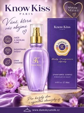 Know Kiss Paris parfémovaný tělový sprej s elegantním a smyslným charakterem 190 ml