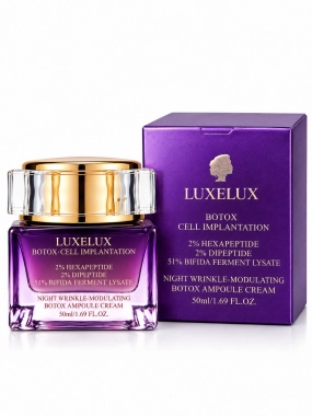 LUXELUX Night Wrinkle Modulating Botox Ampoule Cream noční protivráskový krém 50 ml