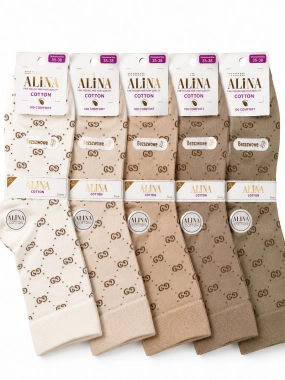 35-38 Dámské bavlněné ponožky Alina pack 5 párů