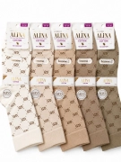 35-38 Dámské bavlněné ponožky Alina pack 5 párů