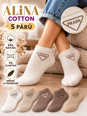 35-38 Dámské nízké ponožky pack 5 kusů