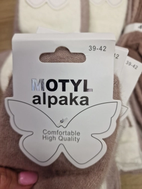 39-42 Dámské hřejivé ponožky MOTYL 100 % alpaka 4 páry