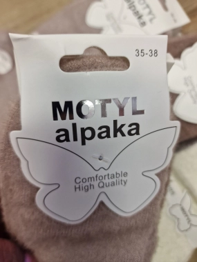 35-38  Dámské hřejivé ponožky MOTYL 100 % alpaka 4 páry