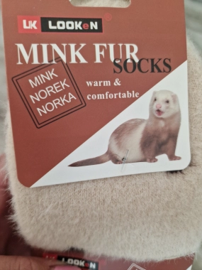 39-42 Hřejivé dámské ponožky MINK FUR s norkovou srstí