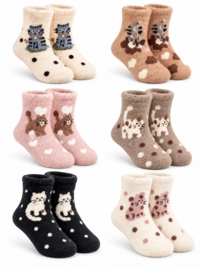 39-42 Hřejivé dámské ponožky MINK FUR s norkovou srstí