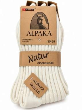 35-38 ALPAKA hřejivé žebrované ponožky s vysokým podílem vlny 3PACK