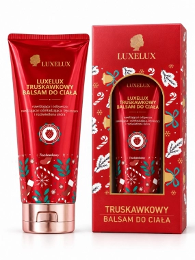 LUXELUX Jahodový tělový balzám 200 ml v dárkovém balení