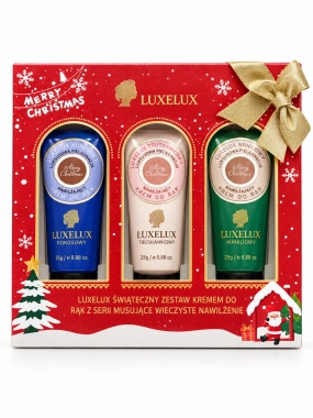 LUXELUX Vánoční dárková sada krémů na ruce 3 × 25 g