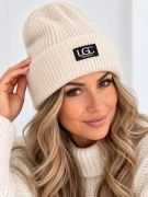 Zimní čepice 40% angora Fashion krémová oversize