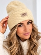 Zimní čepice 30% vlna oversize Vogue máslová žlutá