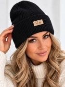 Zimní čepice 30% vlna oversize Vogue černá