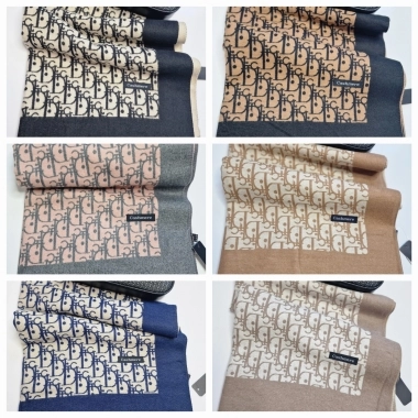 Dámský obří šál šátek 100% kašmír camel se vzorem