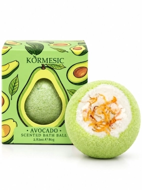 KORMESIC Šumivá koule do koupele AVOKÁDO 80 g