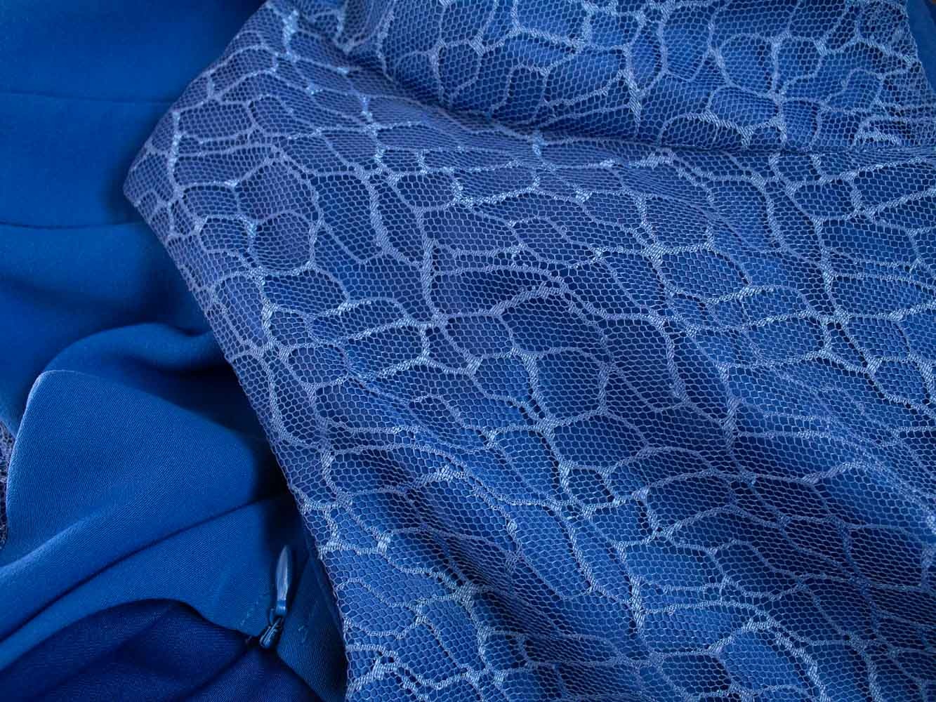 50 5XL Modré luxusní dámské slavnostní šaty - Dámský šatník
